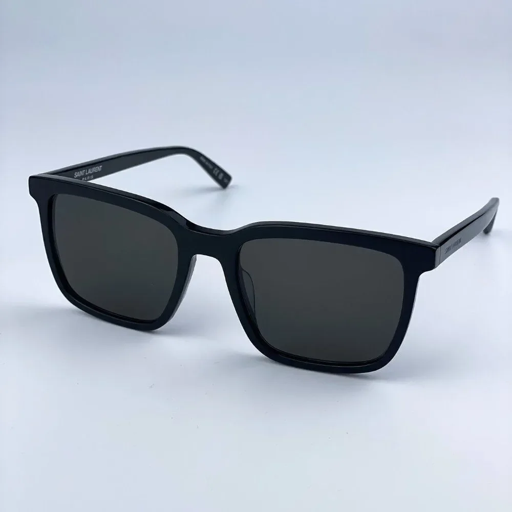 NEW Saint Laurent SL500 001 Black Gray Unisex Sunglasses